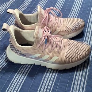 Girls Pink Adidas Tennis Shoes